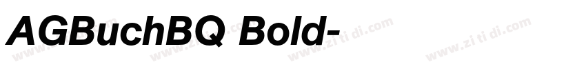 AGBuchBQ Bold字体转换 AGBuchBQ Bold字体转换
